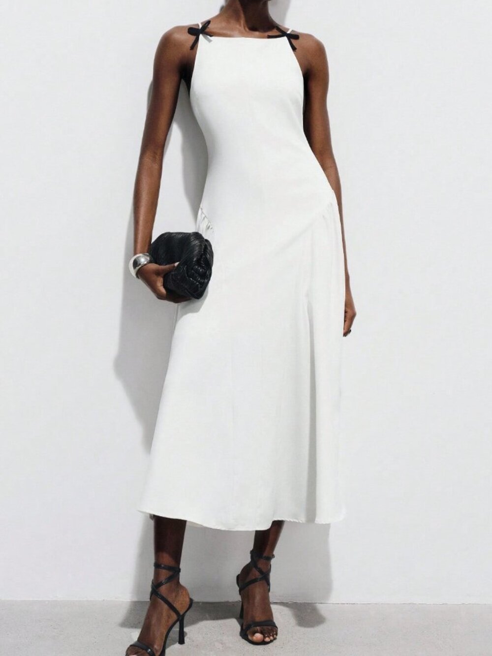 White Casual Women's Minimalist Tailored Ivory Dress - Picture 7 of 7